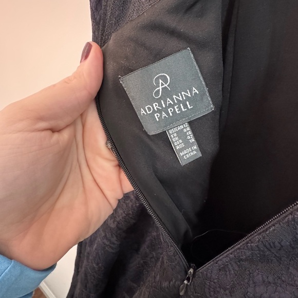 Elegant Black/Navy Dress with Sheer Detail - Picture 7 of 7